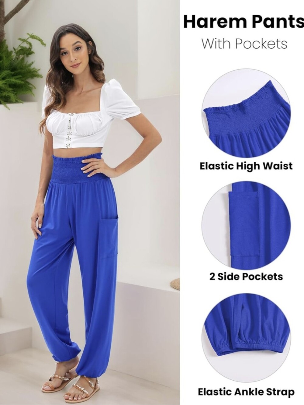 High-Waist Harem Pants - Picture 4 of 6